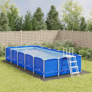 vidaXL poolunderlag 820x420 cm polyester-geotekstil lysegr&aring;