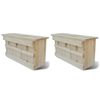 vidaXL spurvehuse 2 stk. tr&aelig; 44 x 15,5 x 21,5 cm
