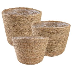 vidaXL 3 stk. Naturfarvet &Oslash;26 x 19 cm 100% S&oslash;gr&aelig;s
