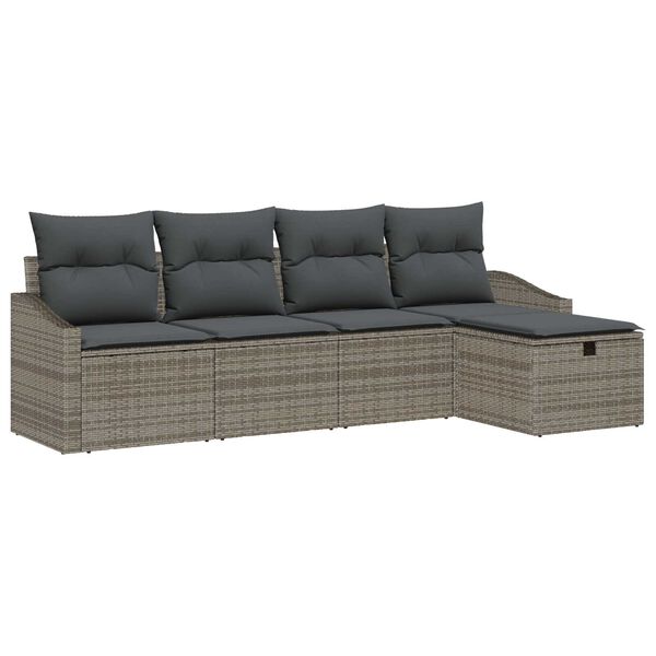 vidaXL Sofa Sæt med pude 6 pcs polyrattan