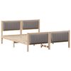 vidaXL Sengestel Brun og taupe 160 x 200 cm Massivt fyrretr&aelig;