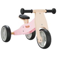 vidaXL trehjulet cykel til børn 2-i-1 lyserød