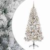 vidaXL Kunstigt juletr&aelig; med julekugle 210 cm 300 LED'er Varm hvid
