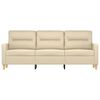 vidaXL 3-personers sofa 180 cm stof cremefarvet