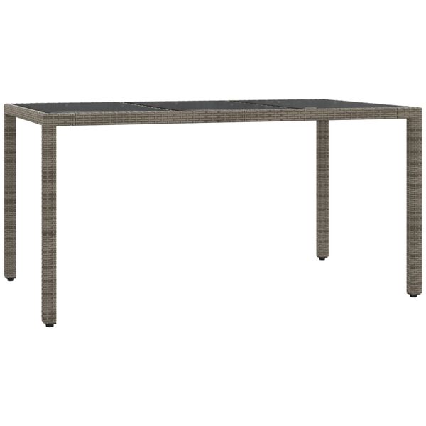 vidaXL spisebordssæt til haven 5 dele med hynder polyrattan grå