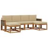 vidaXL Udend&oslash;rs sofagruppe 6 stk. Naturlig og Beige Polyester