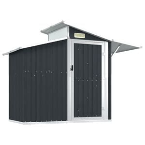 vidaXL haveskur 270x130x208,5 cm galvaniseret st&aring;l antracitgr&aring;