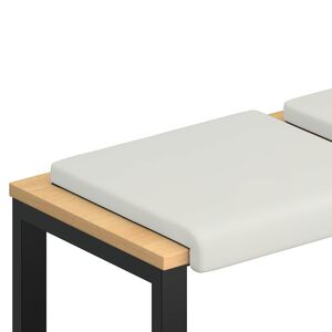 vidaXL B&aelig;nkpude 4 stk. Kunstl&aelig;der Hvid Dybde 35 cm