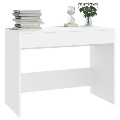 vidaXL skrivebord 101x50x76,5 cm spånplade hvid