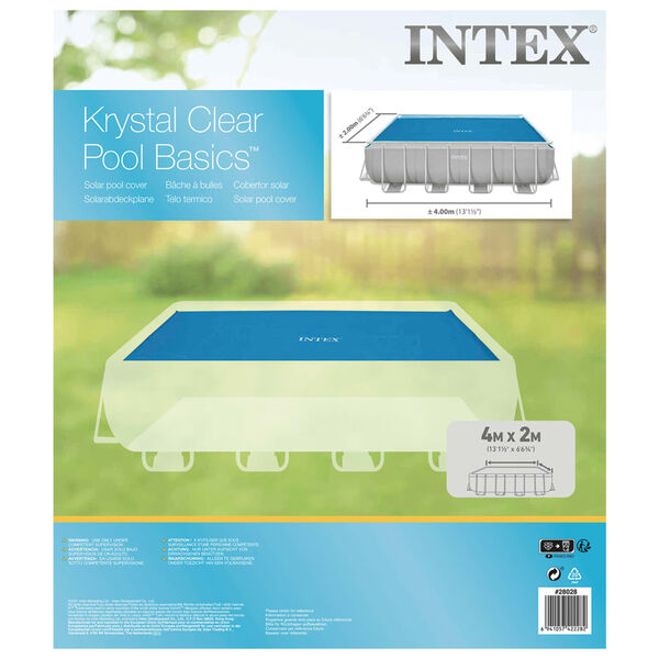 Intex solopvarmet poolovertr&aelig;k 378x186 cm polyethylen bl&aring;