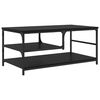 vidaXL Sofabord Sort eg 90 x 49 x 40 cm Konstrueret træ