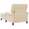 vidaXL Chaise Lounge med pude Creme 91 x 157 x 91 cm Stof