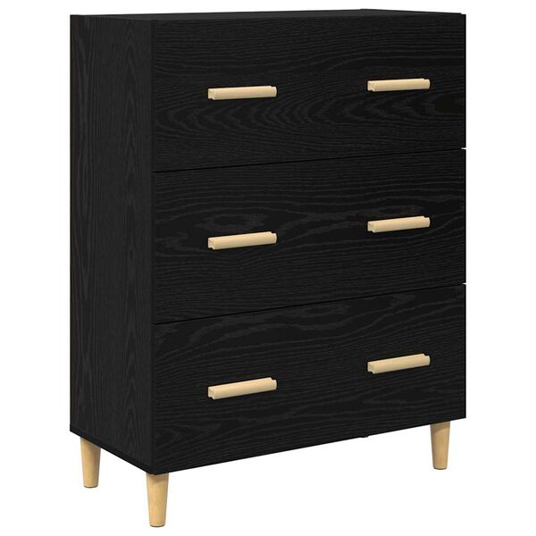 vidaXL Sideboard Sort eg 69,5 x 34 x 90 cm Konstrueret tr&aelig;