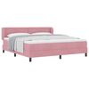 vidaXL Box spring seng med hovedg&aelig;rde Lyser&oslash;d 180 x 200 cm Fl&oslash;jl