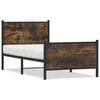 vidaXL sengeramme uden madras 90x200 cm metal r&oslash;get egetr&aelig;sfarve