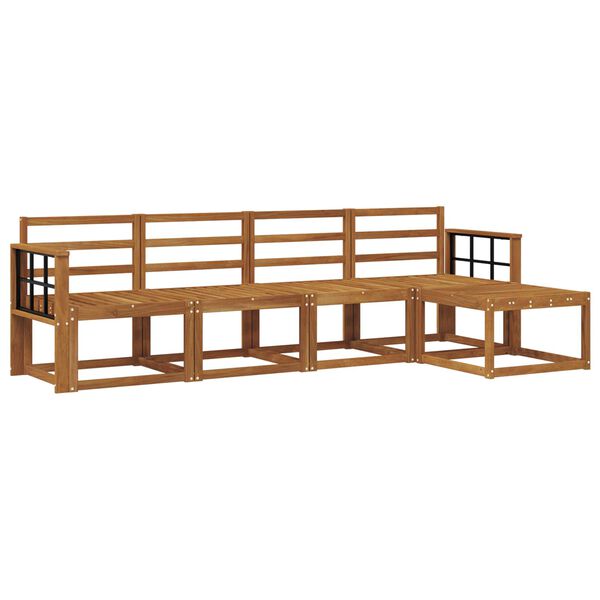 vidaXL Udend&oslash;rs sofagruppe 5 pcs Naturfarvet Massivt Akacietr&aelig;