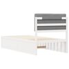 vidaXL Sengestel med Polstret Hovedgavl Lysegrå 90 x 190 cm