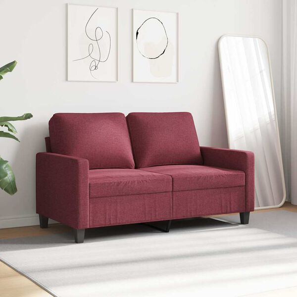 vidaXL 2-personers sofa 120 cm stof vinr&oslash;d