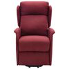 vidaXL løftestol med massagefunktion stof vinrød