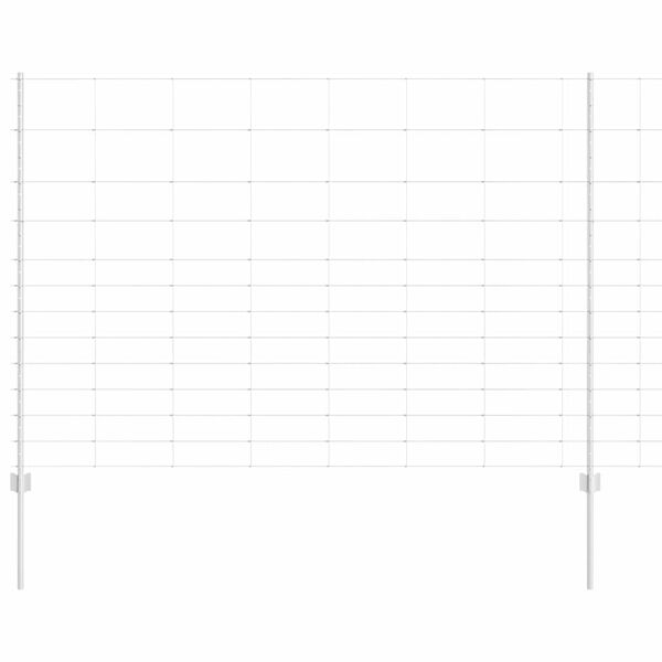 vidaXL Hegn med post S&oslash;lv 1,5 x 25 m St&aring;l
