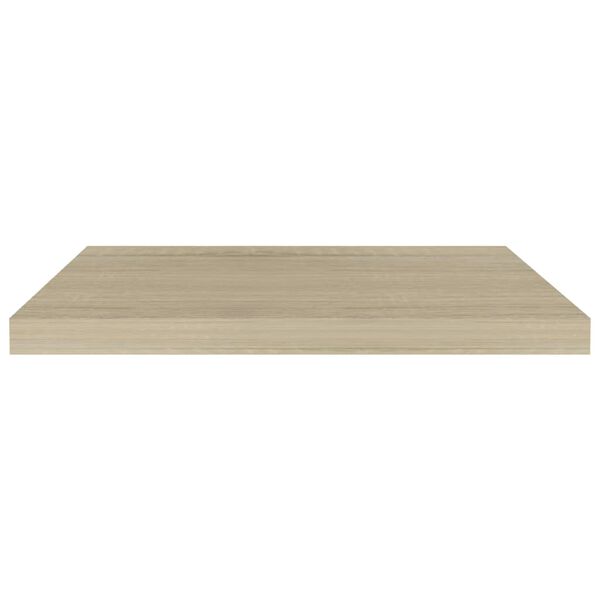 vidaXL væghylder 2 stk. 60x23,5x3,8 cm MDF egetræsfarve
