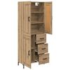 vidaXL Highboard med skuffe 2 pcs Artisan Egetr&aelig; Konstrueret tr&aelig;