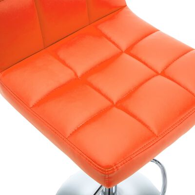 vidaXL barstole 2 stk. kunstlæder orange