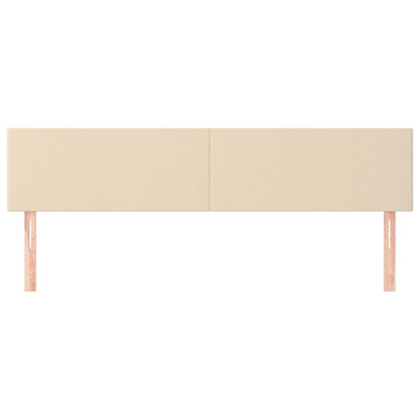 vidaXL sengegavle 2 stk. 80x5x78/88 cm stof cremefarvet