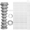 vidaXL tr&aring;dhegn med p&aelig;le 25x1,25 m galvaniseret st&aring;l s&oslash;lvfarvet