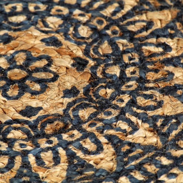 vidaXL d&aelig;kkeservietter 4 stk. rund 38 cm jute m&oslash;rkebl&aring;