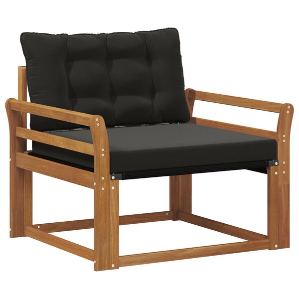 vidaXL Udend&oslash;rs sofagruppe Massiv akacietr&aelig; og Textilene Naturfarvet