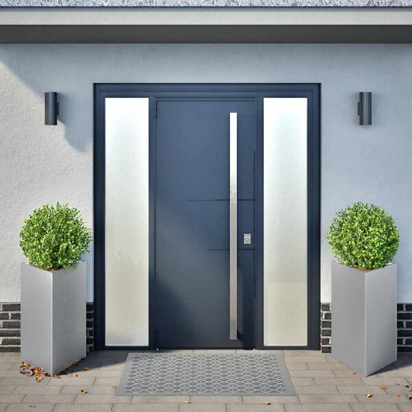 vidaXL plantekasser 2stk. 50x43x75 cm trekantet galvaniseret st&aring;l sort