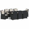 vidaXL Have Spisebordss&aelig;t 9 pcs Sort polyrattan