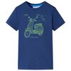 T-shirt til b&oslash;rn str. 116 m&oslash;rkebl&aring;