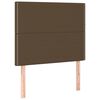vidaXL sengegavl m&oslash;rkebrun 90x5x118/128 cm stof
