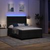 vidaXL LED Box Spring Bed med madras Sort 140 x 200 cm Stof