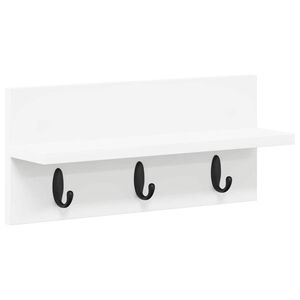 vidaXL V&aelig;gmonteret Jakkeholder V&aelig;gmonteret Hvid 40 x 10,5 x 18 cm