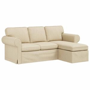 vidaXL Sofa Creme 195 x 138 x 80 cm Stof