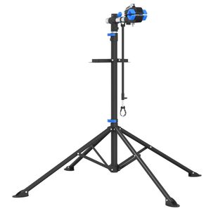 vidaXL reparationsstativ til cykler 108-188 cm foldbart st&aring;l bl&aring;