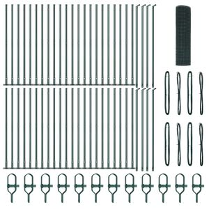 vidaXL Hegnsp&aelig;l Gr&oslash;n 100 x 1 m (12 x 12 mm mesh) St&aring;l og PVC