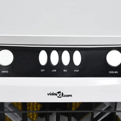 vidaXL 3-i-1 mobil luftkøler 73x38x30,5 cm 80 W hvid og sort