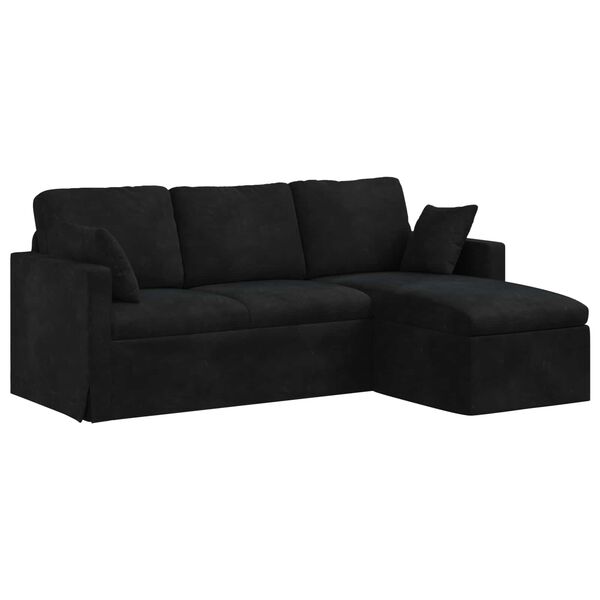 vidaXL Sofa Sort Samlede dimensioner: 198 x 134 x 80 cm (B x D x H)