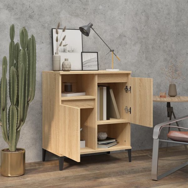 vidaXL sk&aelig;nk 60x35x70 cm konstrueret tr&aelig; sonoma-eg