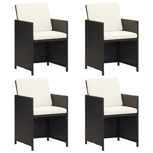 vidaXL havestole 4 stk. polyrattan sort