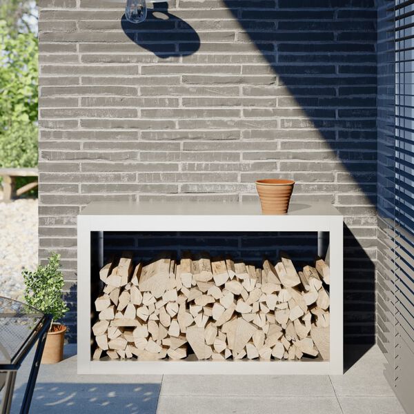 vidaXL br&aelig;ndestativ 100x40x60 cm st&aring;l hvid