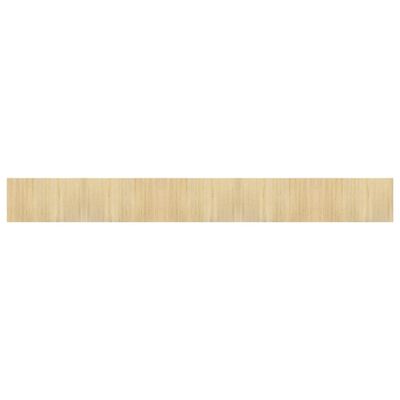vidaXL gulvtæppe 60x500 cm rektangulær bambus lys naturfarvet