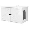 vidaXL Kat Hus Gloss Hvid 85 x 55 x 50,5 cm Konstrueret tr&aelig;