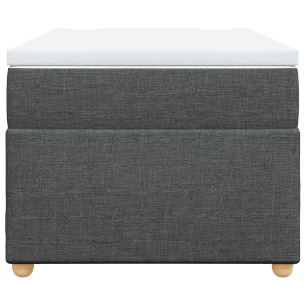vidaXL kontinentalseng med madras 100x200 cm stof mørkegrå