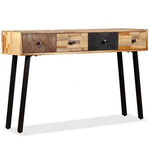 vidaXL aflastningsbord massivt genbrugsteak 120 x 30 x 76 cm