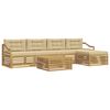 vidaXL Udend&oslash;rs sofagruppe 6 stk. Hvid og Beige Polyester